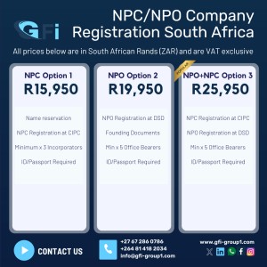 NPC + NPO Registration South Africa Option 3